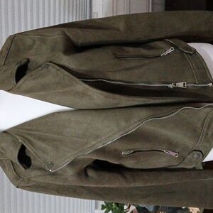 Olive Green Biker Jacket
